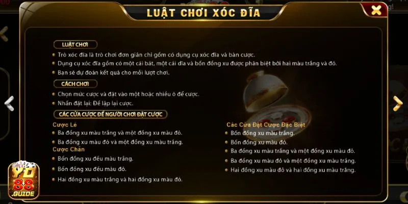 Hướng dẫn chơi Xóc Đĩa tại cổng game đỉnh cao Yo88 