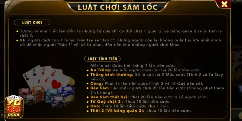 Khám phá chi tiết luật chơi Sâm Lốc hay tại Yo 88 